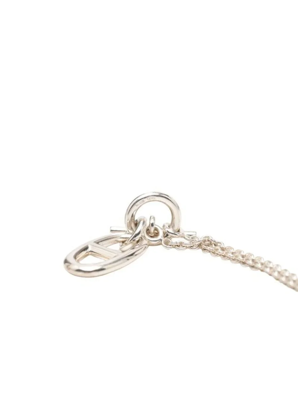 Hermes Chaine D'ancre Amulet Pendant Necklace Silver - Picture 3 of 4